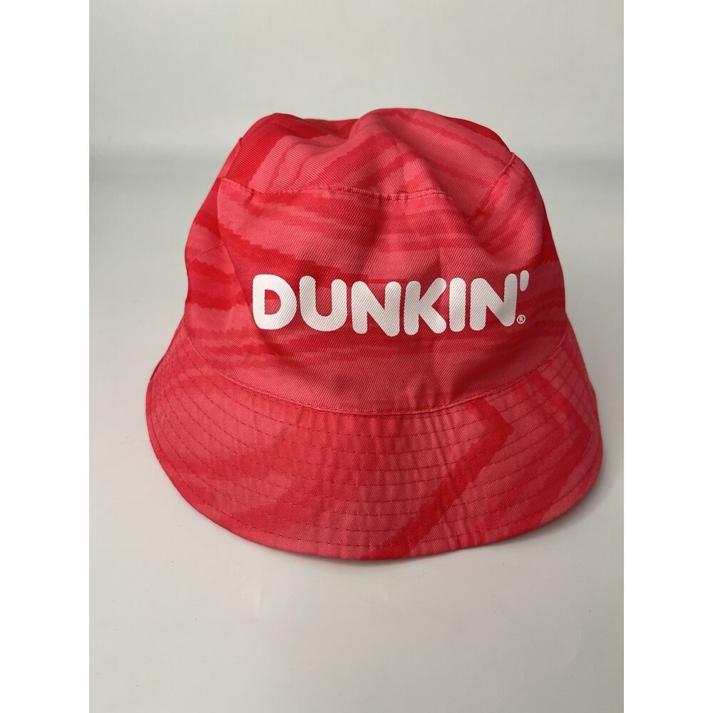 Dunkin' Donuts Limited Reversible Beach Bucket Hat Orange & Pink Swirl